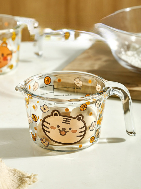 Cute Tiger Glass Measuring Cups With Scale Food Grade High Temperature  Resistant Rice Cup Measure Baking Measuring Water Cups - Measuring Cups &  Jugs - AliExpress